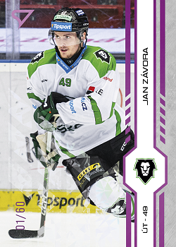 Jan Zavora Mlada Boleslav Tipsport ELH 2024/25 SportZoo 2. serie Purple Iceberg /60 #356